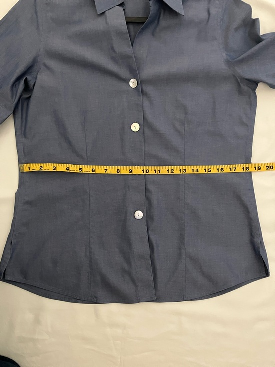 Foxcroft Slate Blue Button-Down Shirt